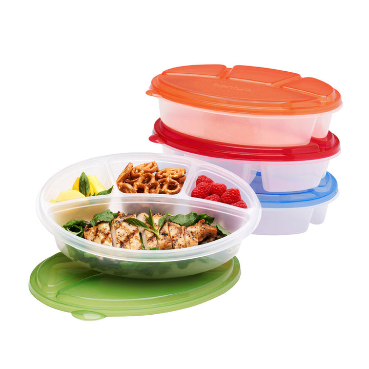 Bentgo Easyboxes 4-Compartment Oval Containers 8-Piece Set R2