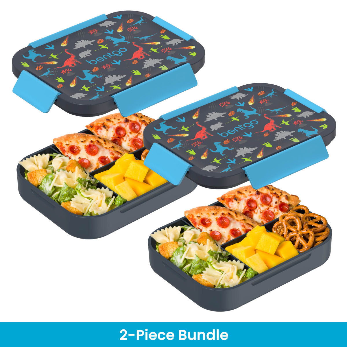 Bentgo Kids Snap & Go Lunch Box (2-Pack) - Dinosaur