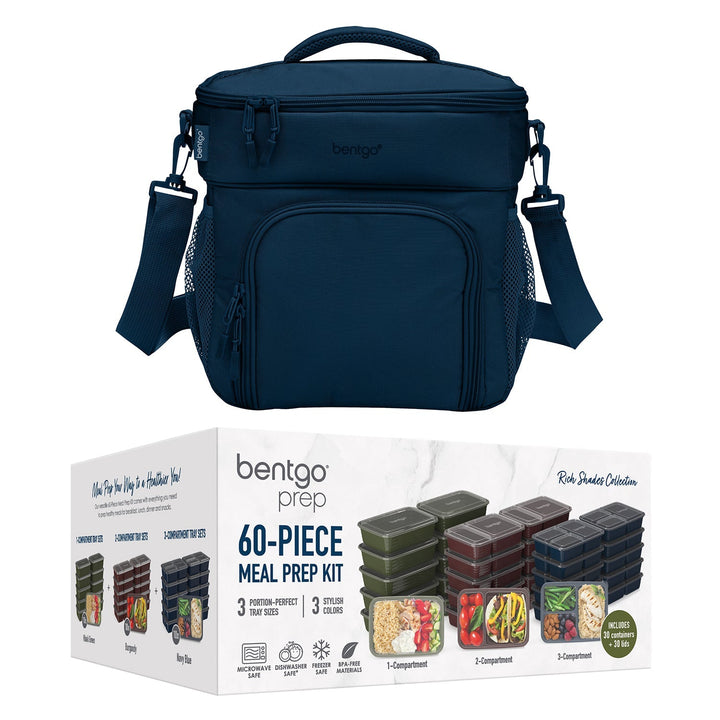 Bentgo Prep Deluxe Bag & 60-Piece Meal Prep Container Set X4