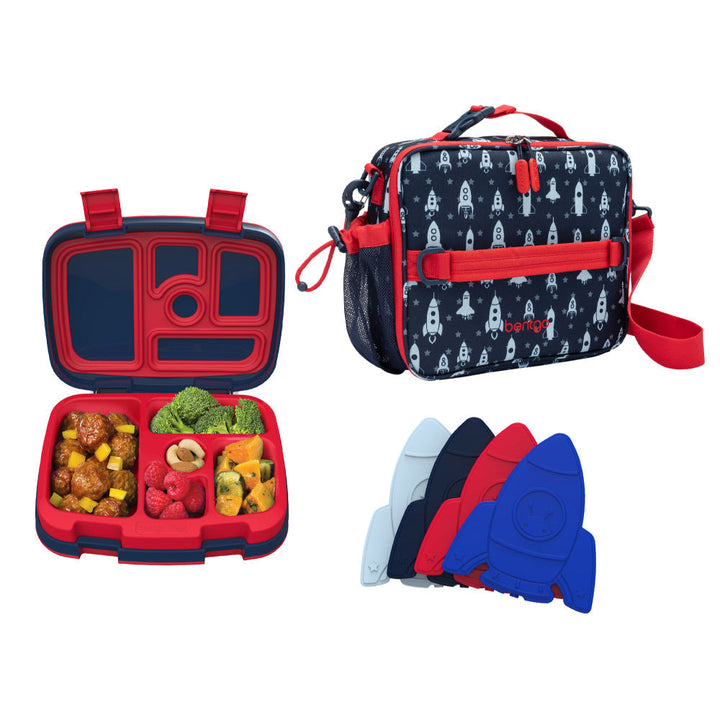 Bentgo Kids Prints Lunch Box, Lunch Bag, & Ice Packs L4